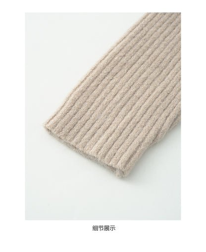 【H5484】實拍秋冬加厚慵懶高領針織毛衣251109