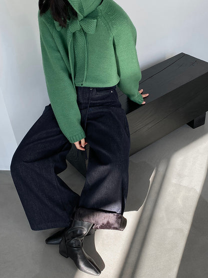 【cimz06332】實拍加絨超暖高腰纖瘦牛仔褲251120