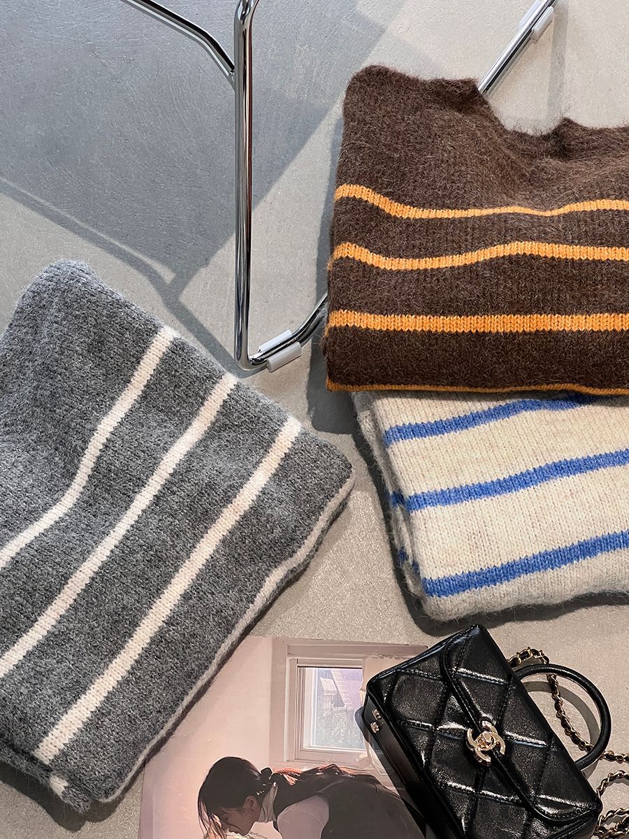 【cimz8925】實拍冬季復古圓領氣質針織毛衣251120