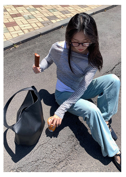 【H5380】實拍S~XL時髦高腰顯瘦微鬆貼腿牛仔褲250902