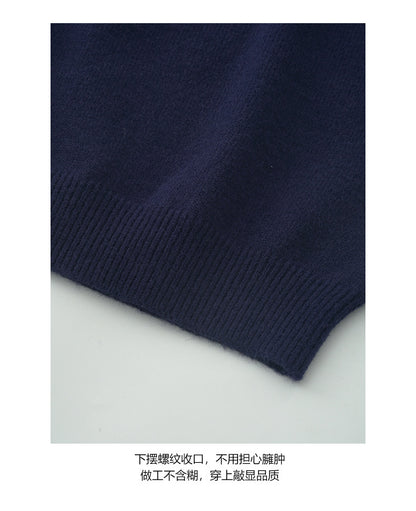【H5436】實拍美式大提花慵懶寬鬆針織毛衣250916