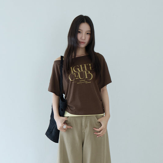 【LD11281】韓系休閒OOTD☁️字母印花短袖T恤+細肩帶背心兩件套260512