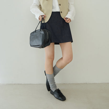 【LD11166】實拍S~XL高腰修身不規則西裝A字短裙/褲裙（內有安全褲）260309