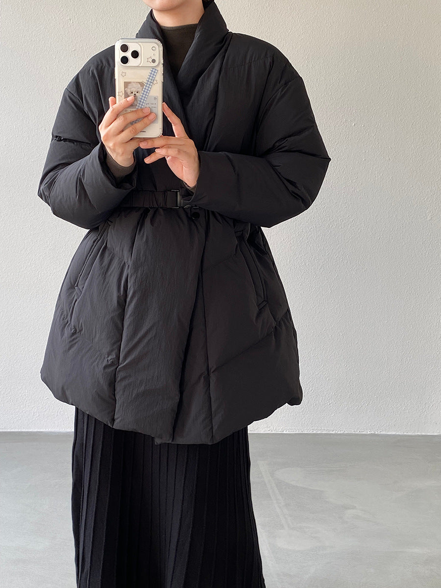 【cimz6386】實拍歐美大氣抗寒鎖温收腰氣質羽絨外套（白鴨絨90%)251120