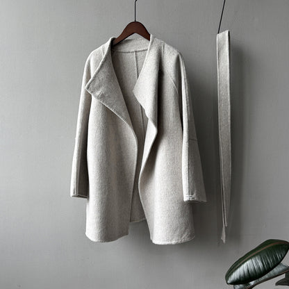 【Y8511】實拍高級感立領羊毛呢大衣外套（棉羊毛52%)251106