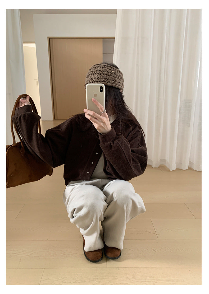 【H567】實拍秋冬挺版圓領棒球服外套251021