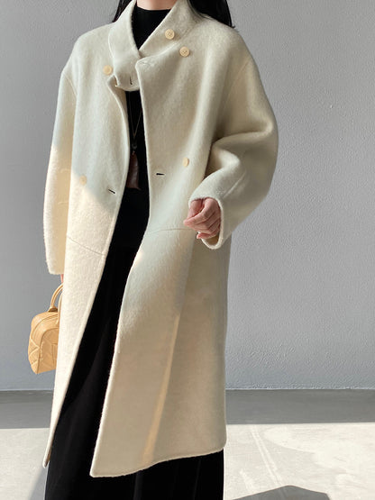 【cimz629065】實拍高級感貴氣重磅氣質羊毛桑蟬絲大衣外套251128