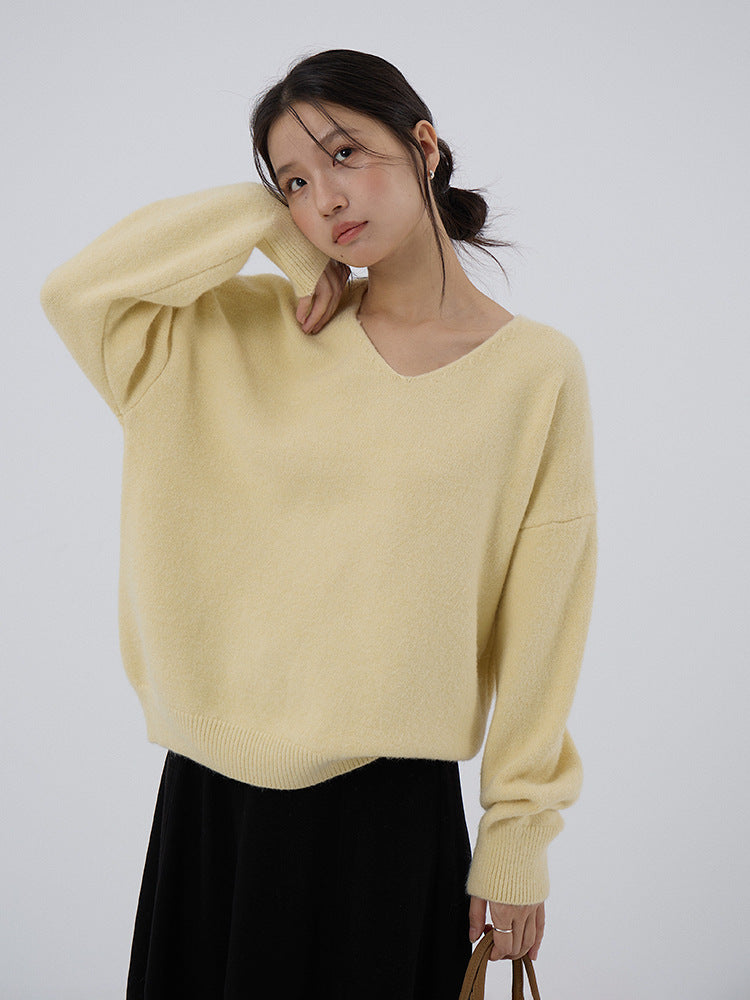 【LD3281】實拍慵懶寬鬆棉羊絨針織毛衣251103