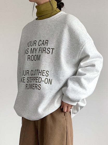 【LD11021】實拍加絨加厚印花寬鬆情侶裝衞衣251110