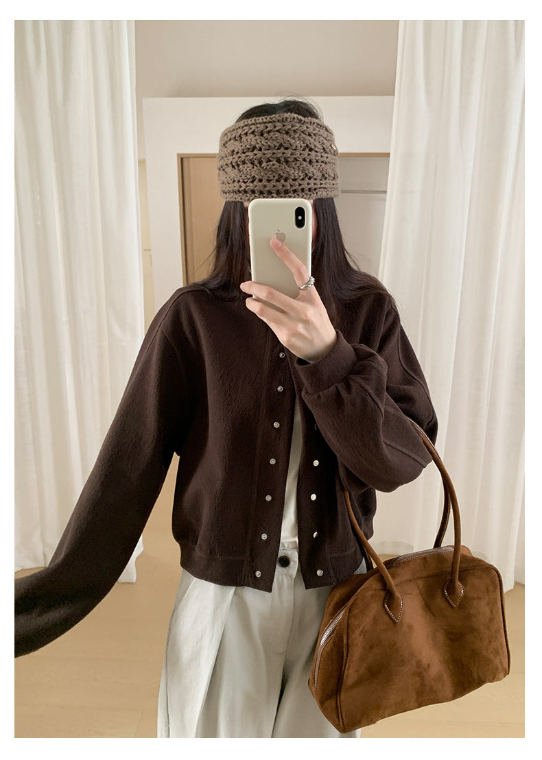 【H567】實拍秋冬挺版圓領棒球服外套251021