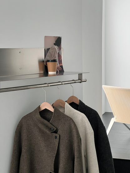 【cim2517】實拍蘇黎世冬日立領雙面呢毛呢外套大衣(100羊毛)251030