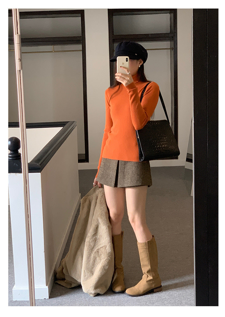 【H5523】實拍S~XL氣質千金質感高腰A字裙褲251125