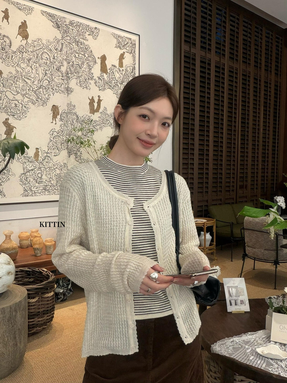 【LK1129】KITTIN親膚微高領・極簡顯瘦短袖針織衫260921