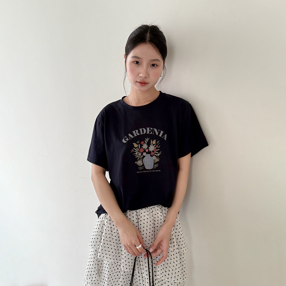 【LD11231】實拍韓系慵懶休閒日常☁️時髦字母印花寬鬆顯瘦短袖T恤260414