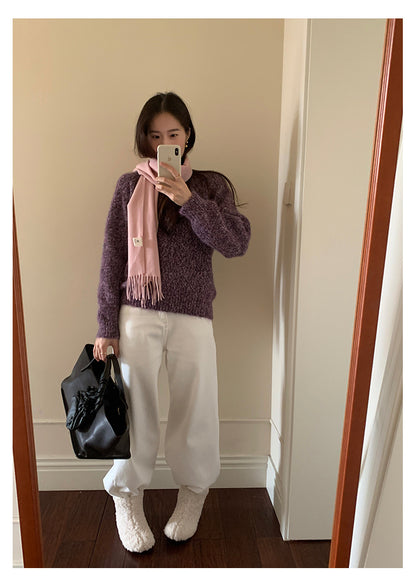 【H5505】實拍復古氣質花紗加厚針織毛衣251118