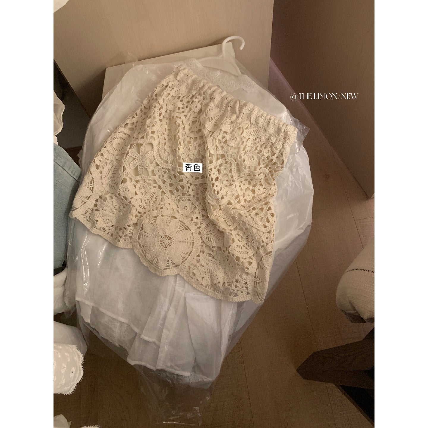 【L10675】溫柔仙女系🕊️重工設計感鏤空蕾絲鉤花休閒半身長裙260511