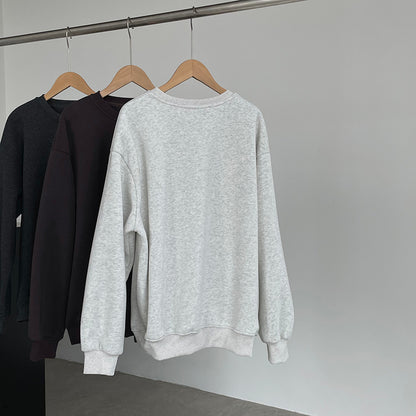 【cimD20307】實拍大人系印花加绒寬鬆衛衣251114