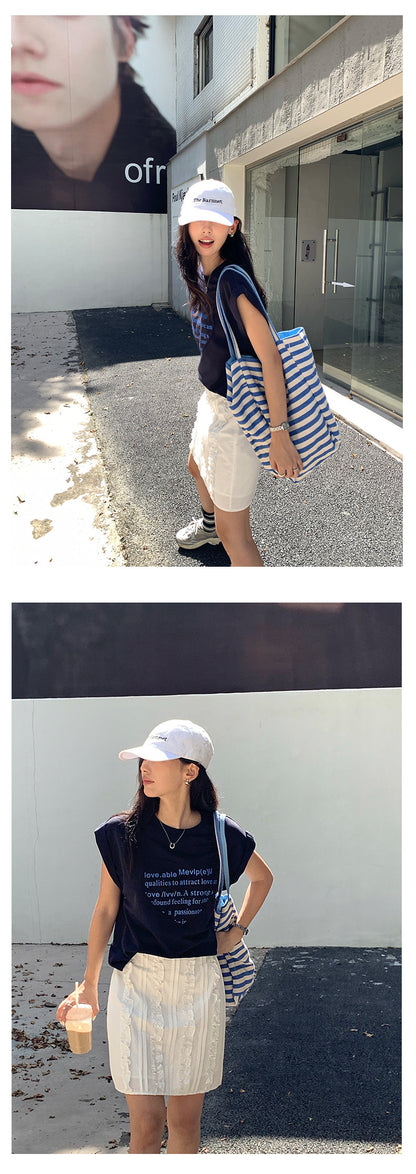 【H5367】實拍清新感小荷葉短裙250708