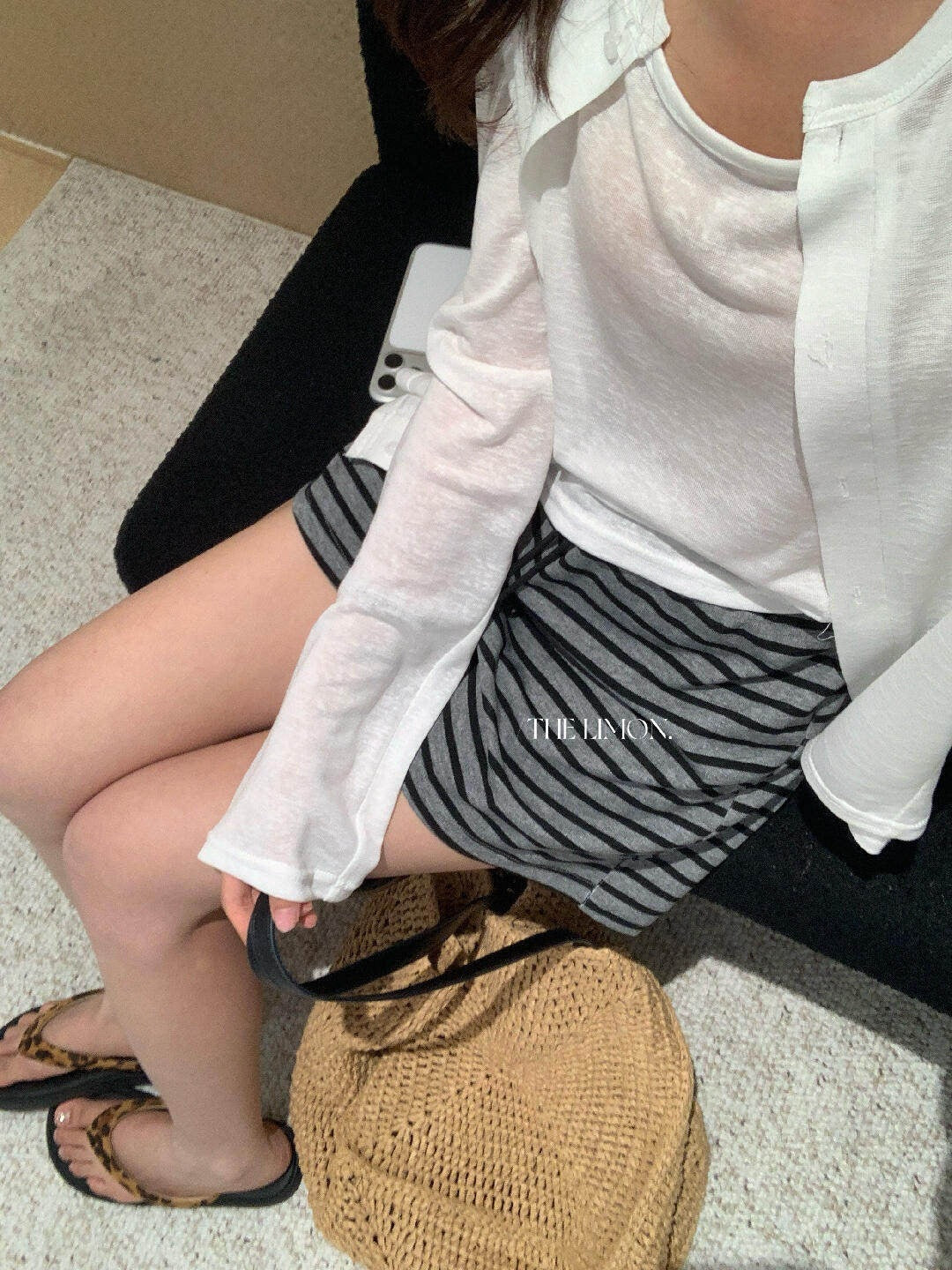 【L10716】慵懶鬆弛感☁️復古直條紋日常通勤百搭顯瘦抽繩休閒短褲260511