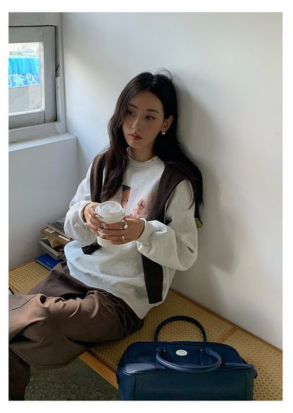 【H5443】實拍復古美拉德高腰彎刀休閒褲250923