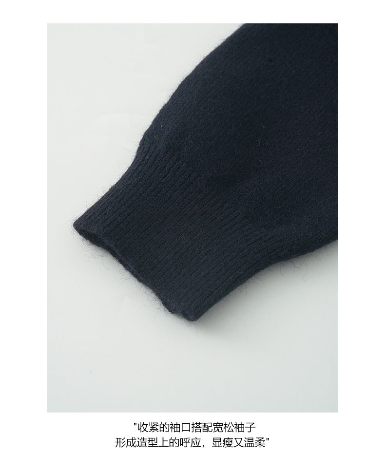 【H564】實拍貓咪刺繡Polo針織衫251021