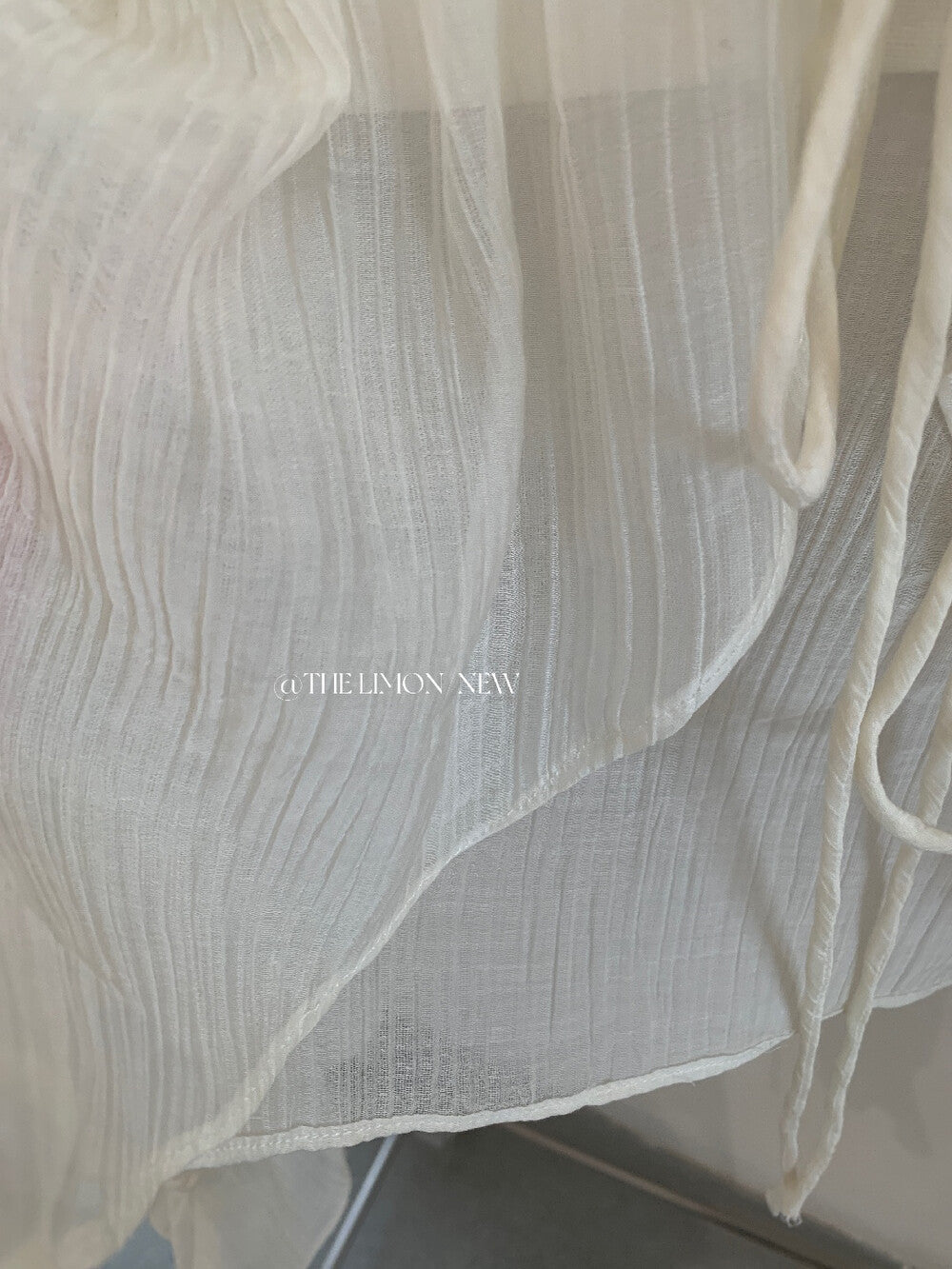 【L10331】實拍檸檬法式浪漫溫柔🌸氣質泡泡袖襯衫+蕾絲拼接細肩帶背心套裝260408