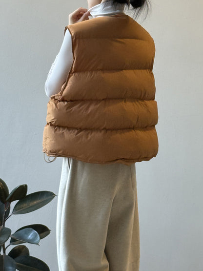 【Y82635】實拍秋冬簡約圓領棉背心251106