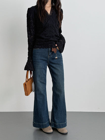 【LD3286】實拍S~XL冬季植絨加絨高腰彈力牛仔褲+鑰匙扣251103