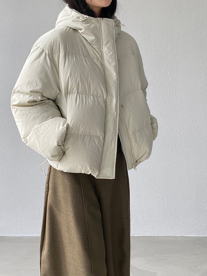 【cimz1728】實拍輕暖90％白鴨絨連帽羽絨外套251201