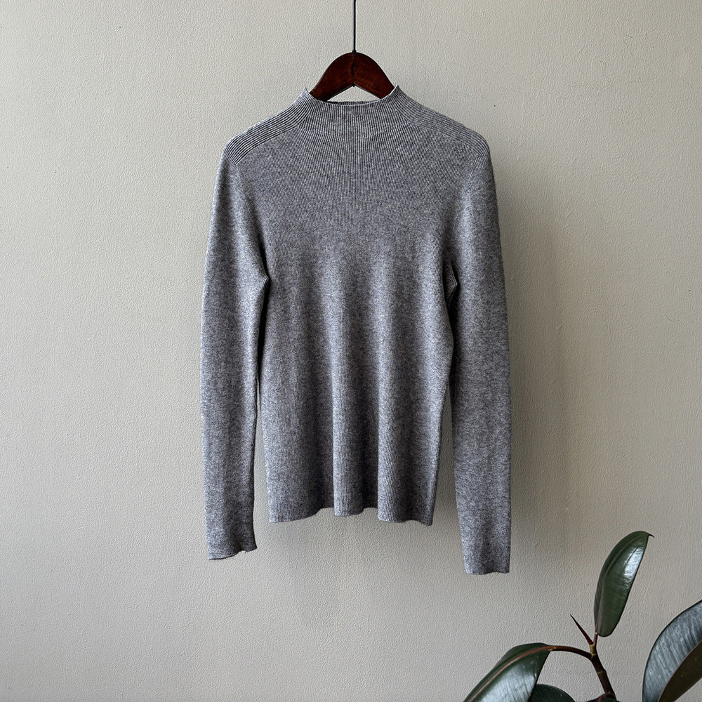 【Y315】實拍高級感半高領針織衫（棉羊毛4%)251106