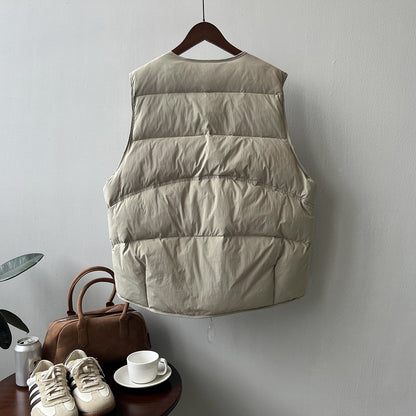 【Y80882】 實拍保暖白鴨絨50%羽絨背心251023