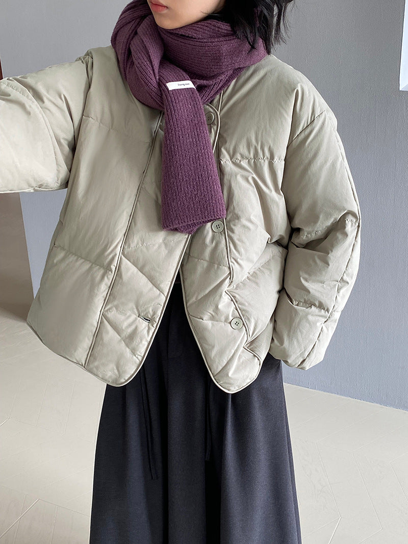 【cimz1010】實拍冬日温暖加厚90％白鴨絨羽絨外套大衣251128