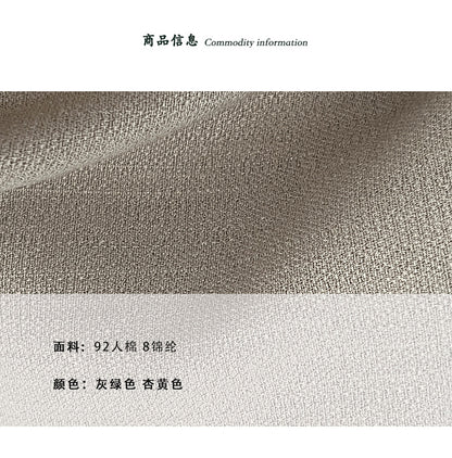 【cimz3008】老錢風高級感☕極簡氣質上衣+高腰綁帶休閒寬褲兩件套裝260514