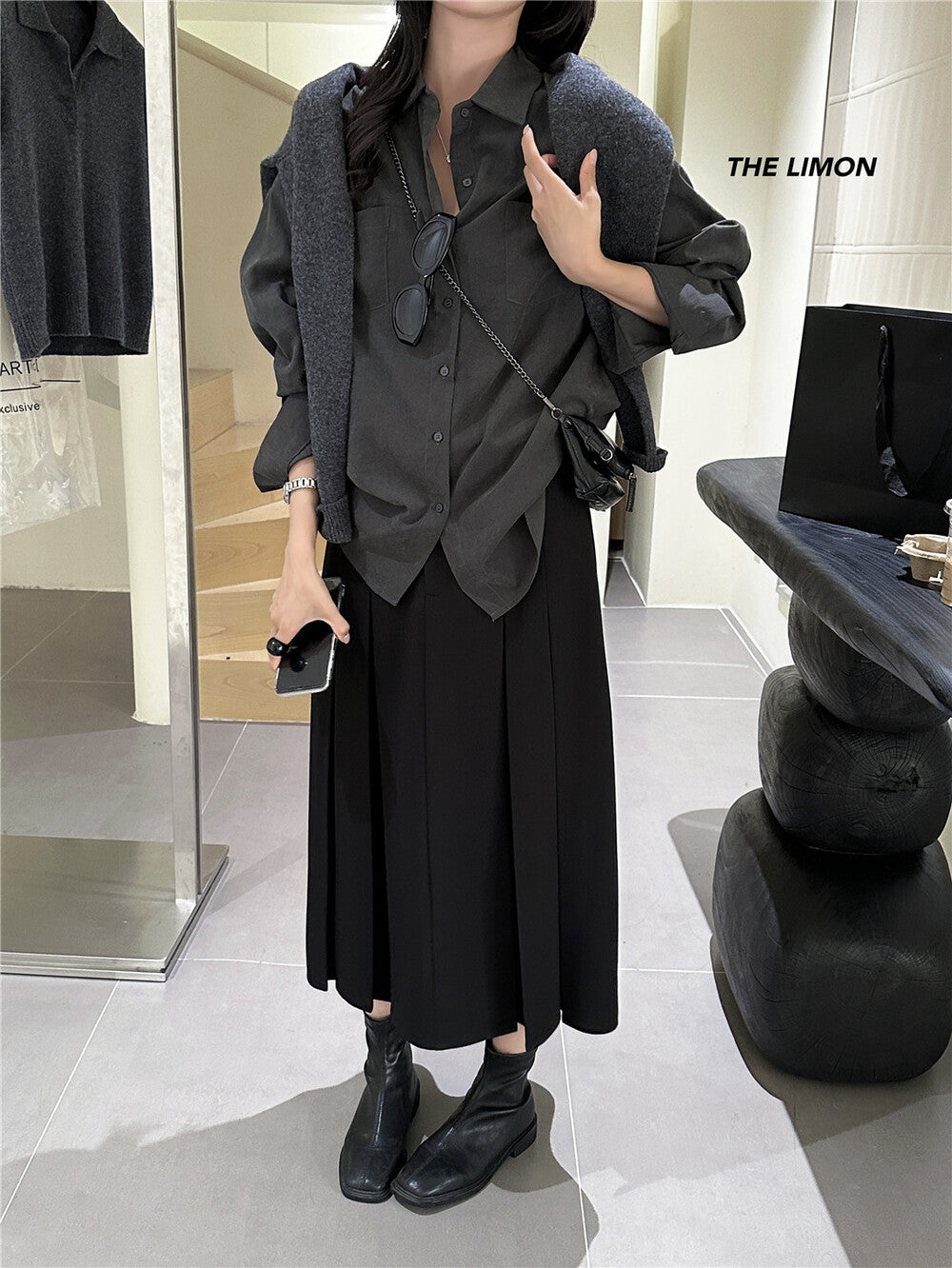 【L1130】實拍檸檬休閒顯瘦空氣棉A字裙251117