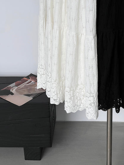 【cim6378】實拍冬日加厚蕾絲長裙251030