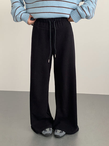 【LD11056】實拍慵懶高級感超修飾微喇叭衛褲251209