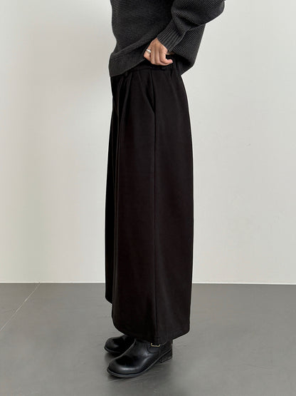 【LD11035】實拍S~L韓版寬鬆高腰毛呢加絨加厚九分褲251124