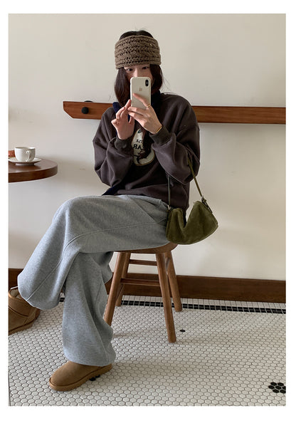 【H5508】實拍M~XL懶懶加厚奧粒絨舒適休閒彎刀褲型251118