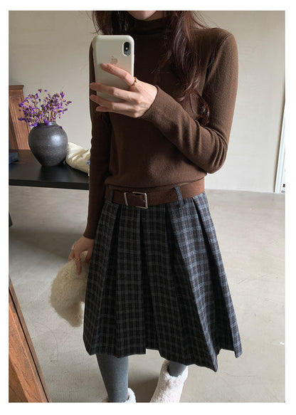 【H5503】實拍基礎純色半高領針織衫251118