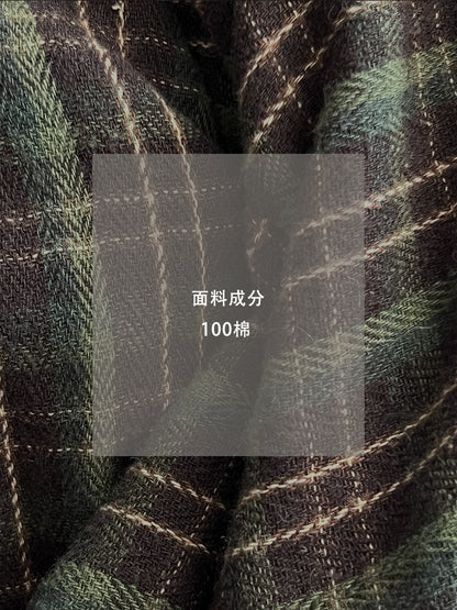 【cimz1753】實拍磨毛加厚復古格紋襯衫 251120