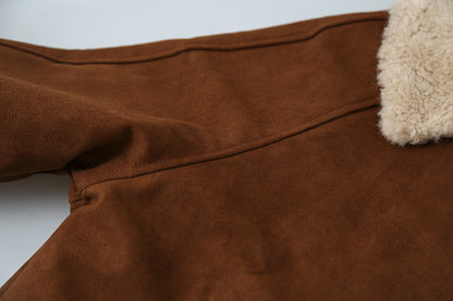 【LD3298】實拍冬季必備厚款短款麂皮絨機車外套251103