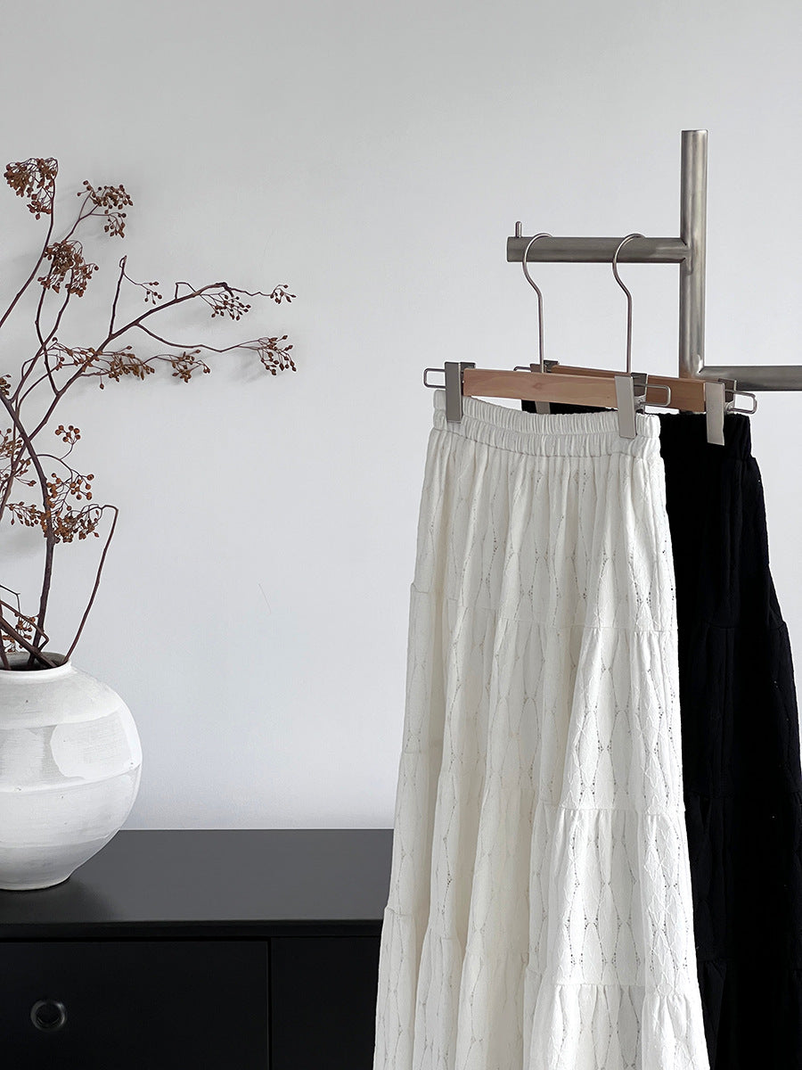 【cim6378】實拍冬日加厚蕾絲長裙251030