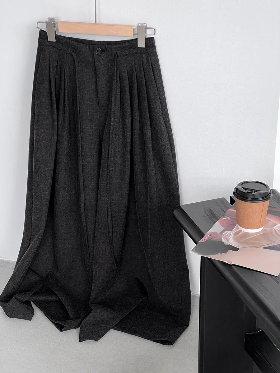 【cim1619】實拍韓系高級百搭壓褶垂感西裝褲251030