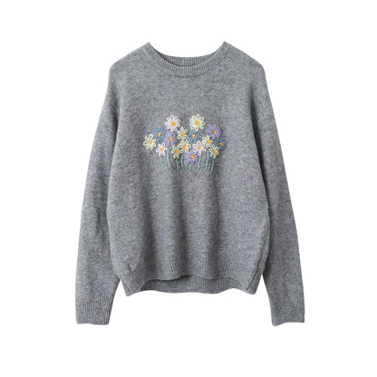 【LD11038】實拍立體小花針織衫251202