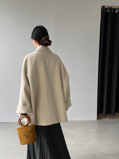 【cimz519】實拍冬天澳羊毛100%雙面呢大衣外套251201