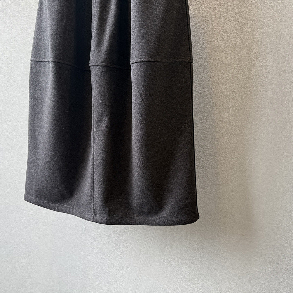 【Y82671】 實拍秋冬氣質花苞毛呢A字裙251023