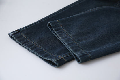 【LD11073】實拍S~XL保暖加絨加厚高腰直筒牛仔褲251209