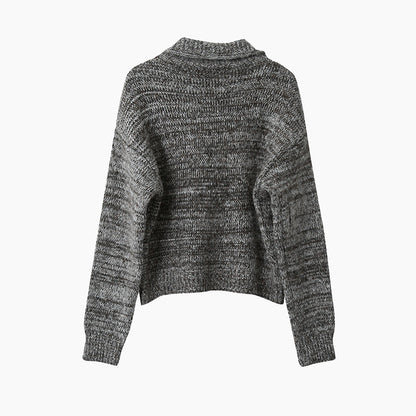 【LD3296】實拍輕奢復古寬翻領厚實針織外套＋針織包251103