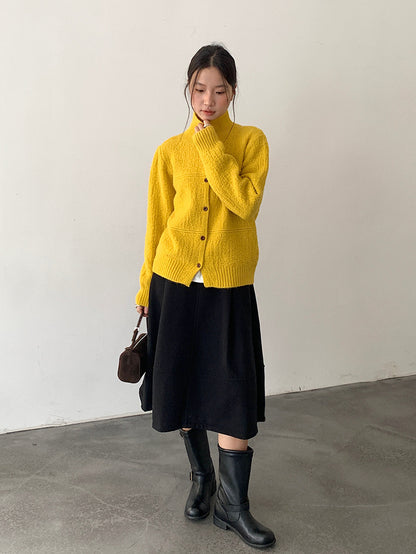 【LD11037】實拍高領開衫針織毛衣251202