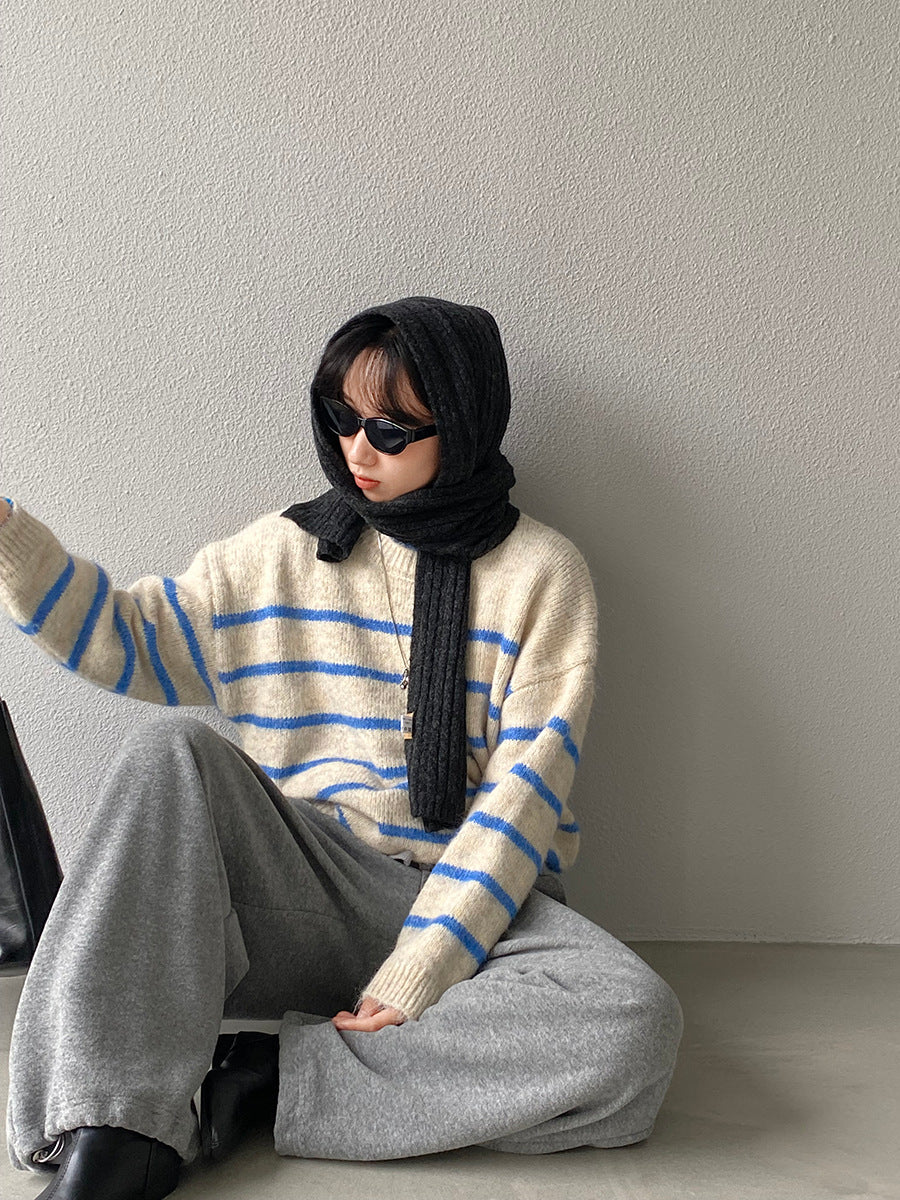 【cimz8925】實拍冬季復古圓領氣質針織毛衣251120